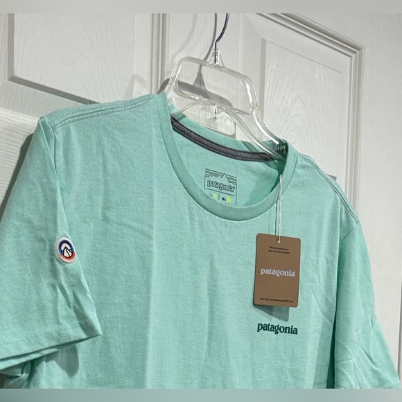 Patagonia Men's Medium Fitz Roy Icon Responsibili-Tee T-Shirt Rinsed Green NWT - Picture 5 of 10